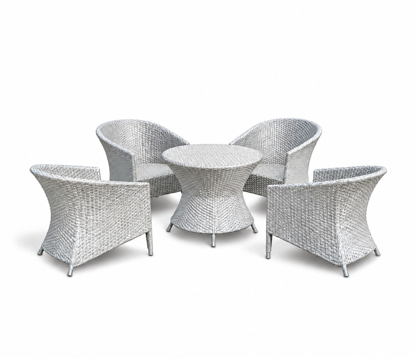 Image 2 for ODR-07 (WICKER) 1+4 Chairs With Center Table And Without Cushion (RCH SW) (OWD)