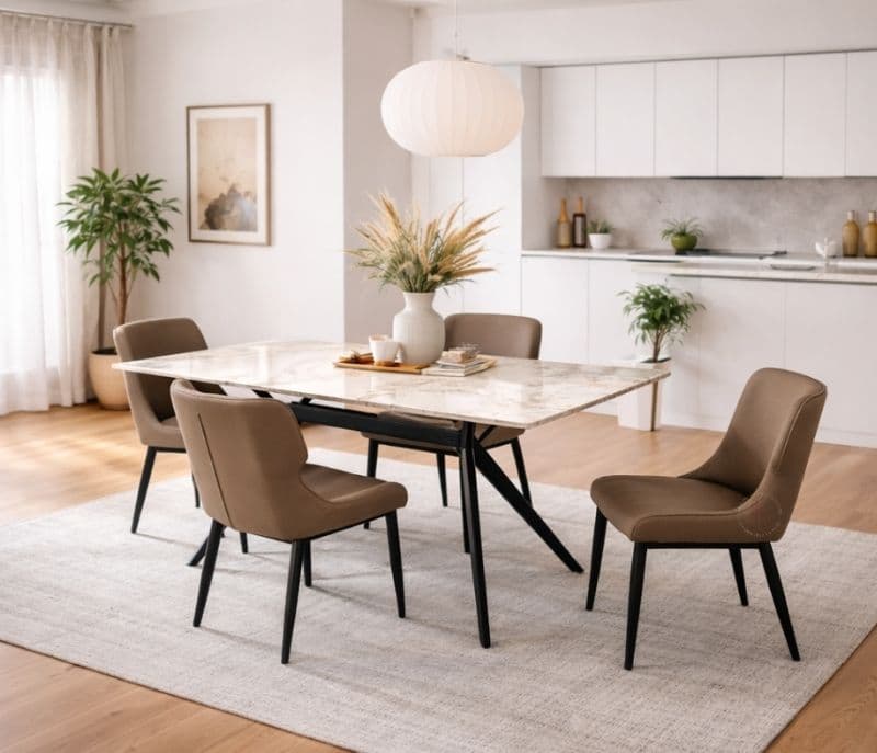 Image 1 for C127+ X009 Chair DT+04 Chair With Leather And Metal Leg