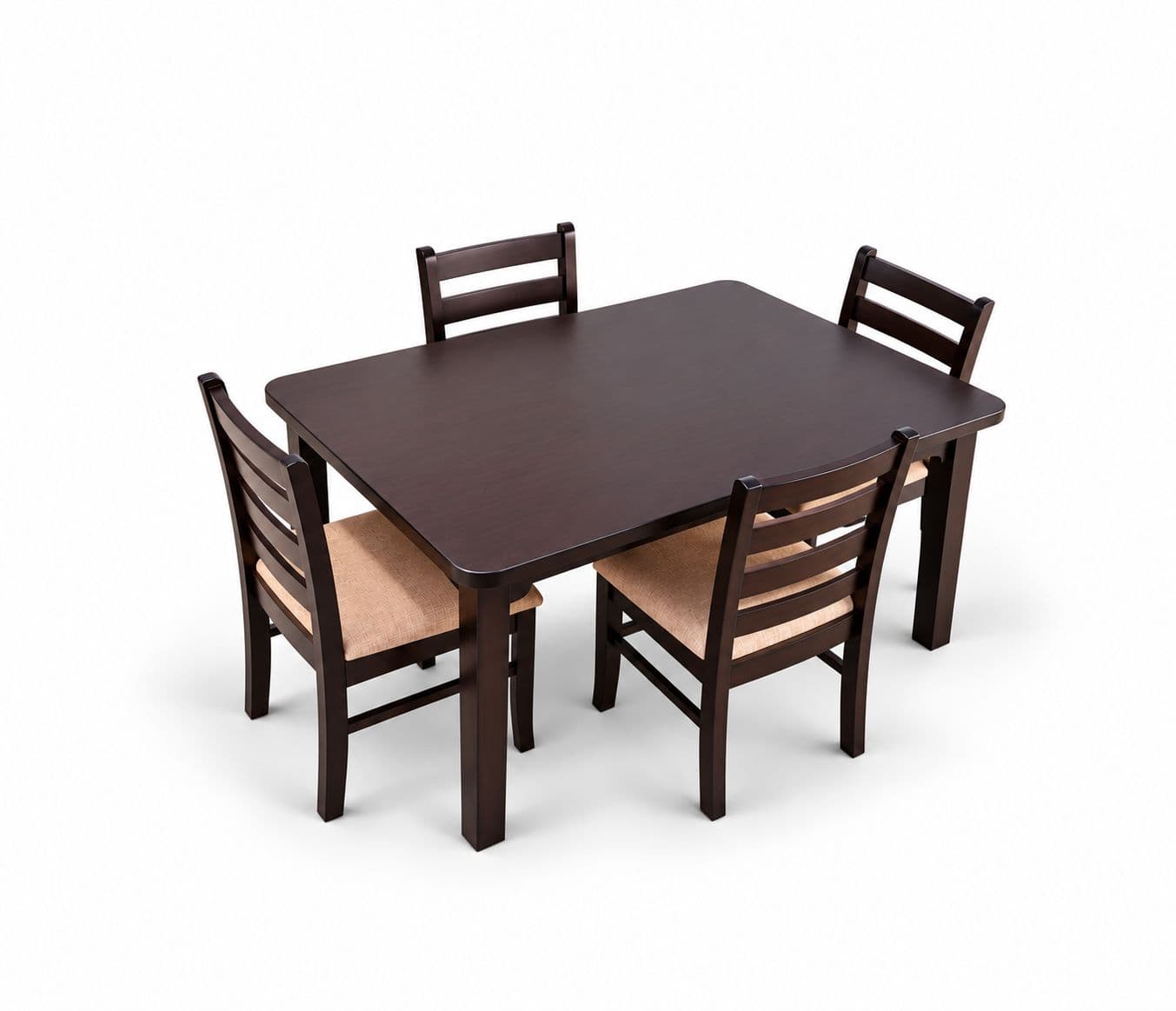 Image 3 for Bhagath Package Dining Table 1+4 Seater With Wood (WH)