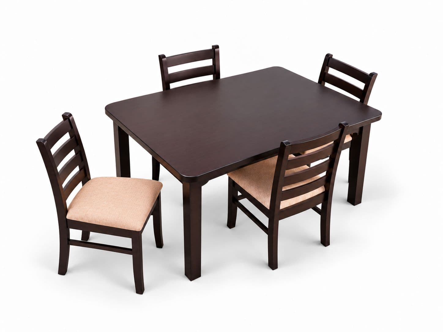 Image 4 for Bhagath Package Dining Table 1+4 Seater With Wood (WH)