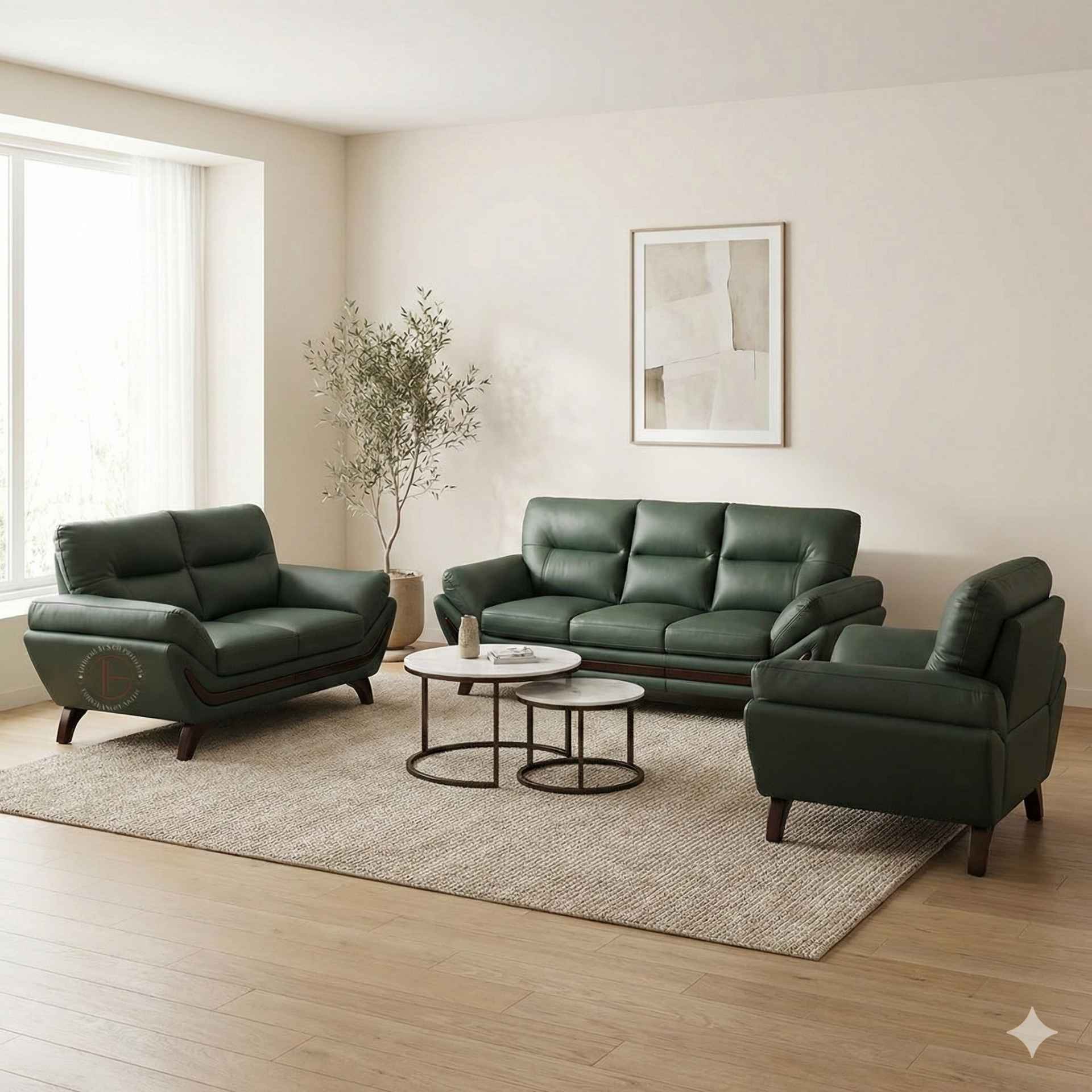 Image 1 for Florida 3+2+1 Seater Sofa Leather (HYD)(WF)(KORA)(BSK)(BS-BTM)