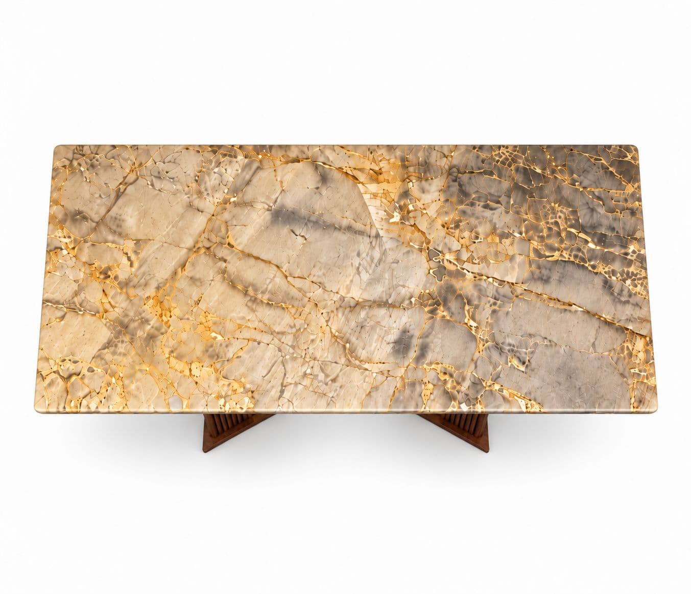 Image 19 for Dining Table 1+6 Seater Trio / DC 32 / Cogo Marble Top Ash Wood With Metal Grip Base 66*36 (BS-WF)