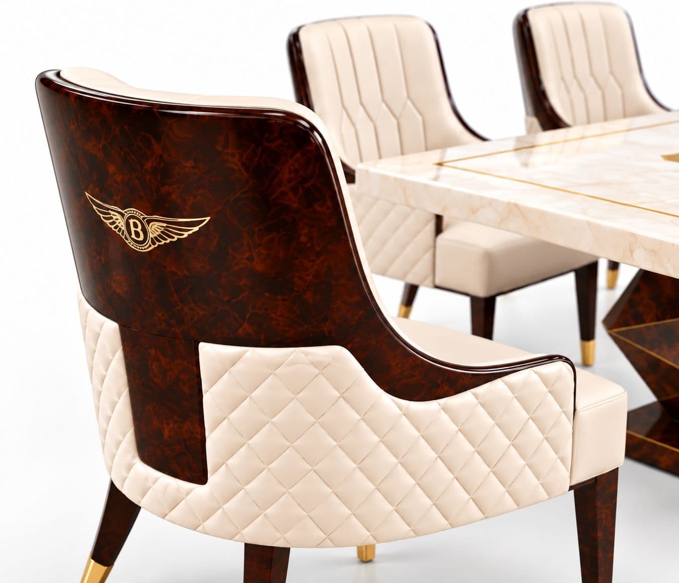 Image 4 for M10 Dining Full Set 1+6 Seater Marble Top With C13 Chairs And B09 Base (PKJ)