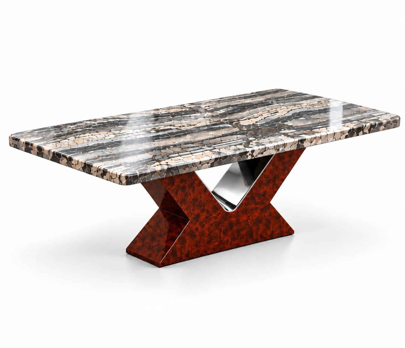 Image 14 for M05 Dining Full Set 1+6 Seater Marble Top With C10 Chairs And B14 Base (PKJ)
