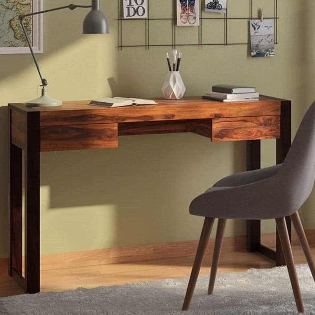 Image 1 for Milan Study Writing Desk Sheesham Wood (WI)