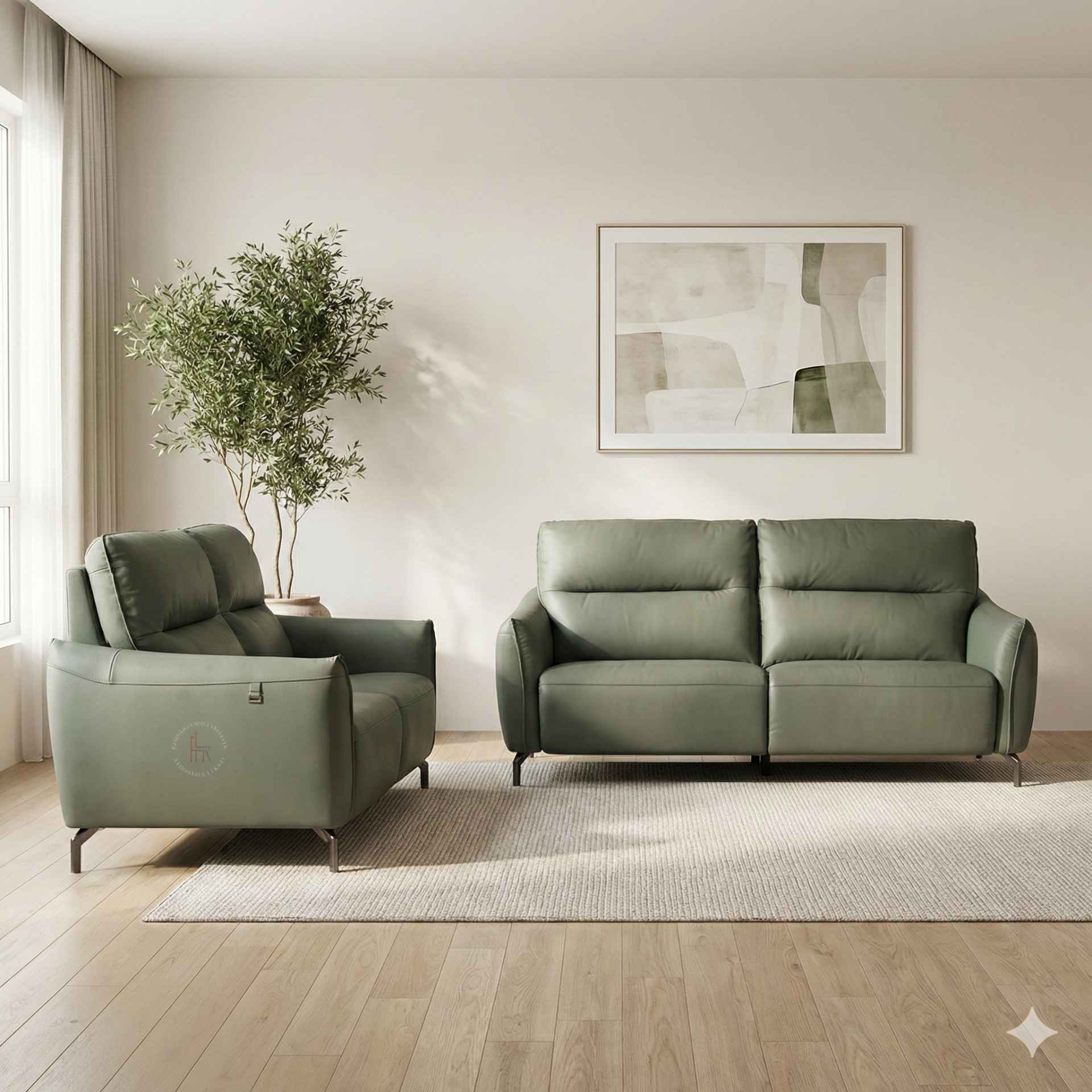 Image 1 for Montero Kora Signatur Living Sofa 3+2 Seater Leather Fabric