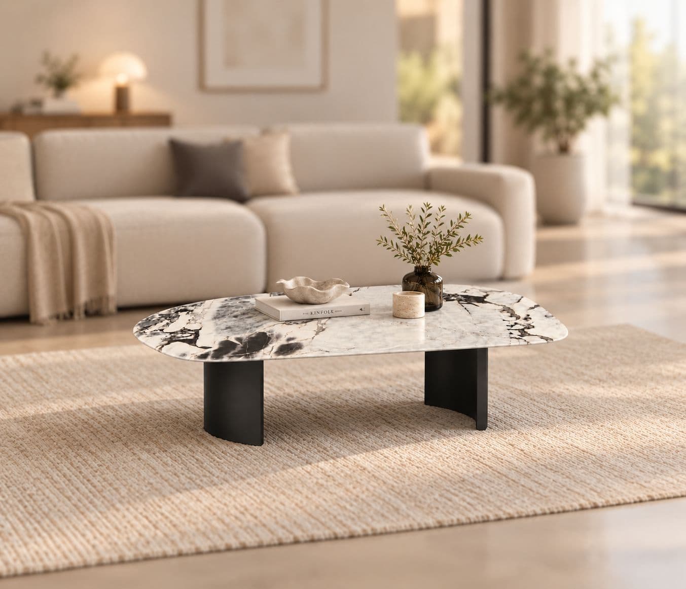 Center Table CT C206 With Marble Top (HYD)
