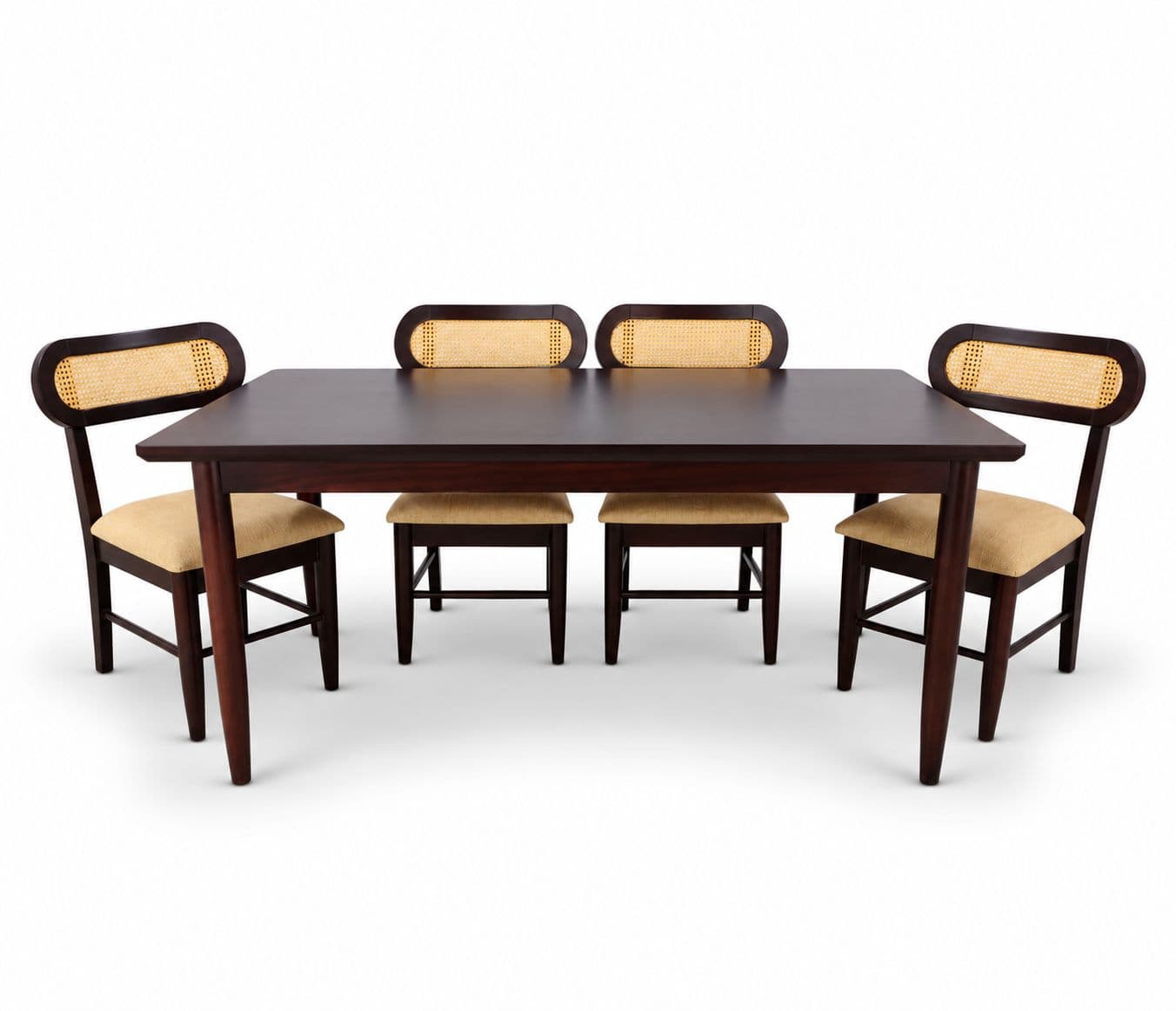 Image 4 for Catalog Dining Table 1+4+B With Wood (WH)