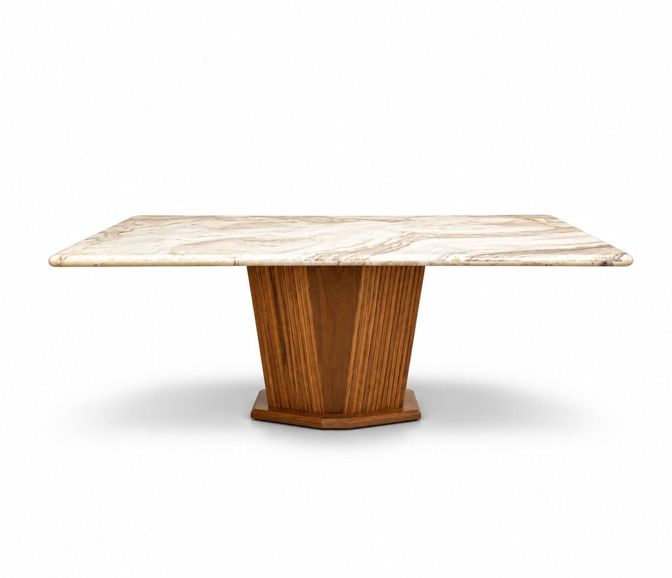Image 9 for Dining Set 1+6 Seater With Vikas Marble 66x36 Top Ash Wood Base 40 / DC 369 / (WF)