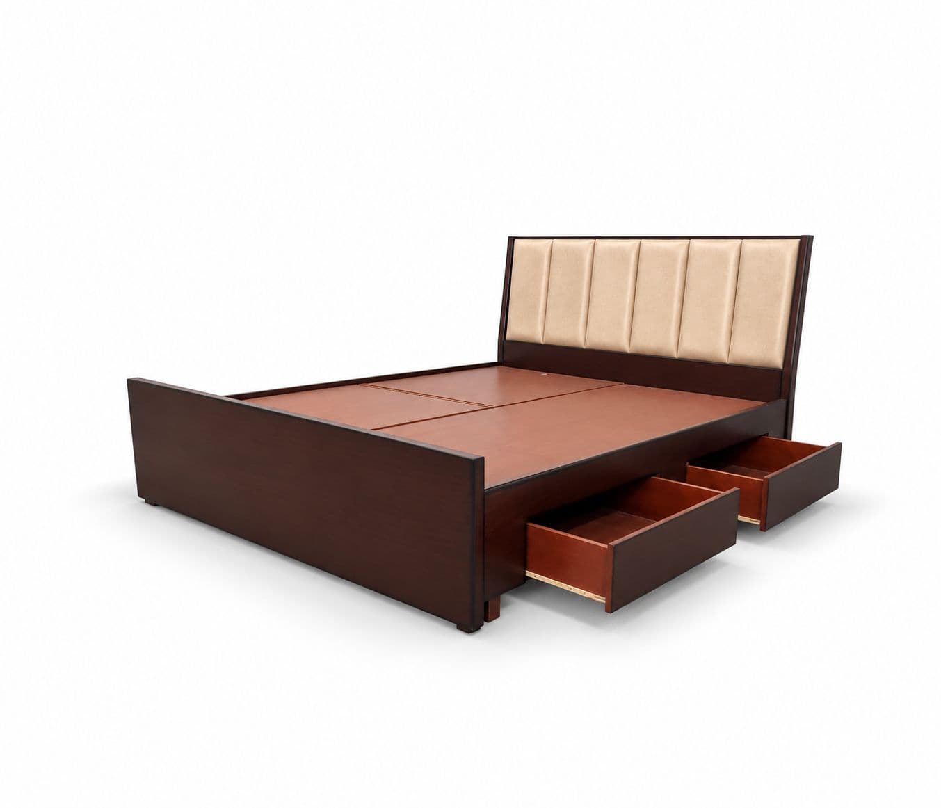 Image 8 for Cushion Patti Cot Queen Size With Regular Storage (WH)