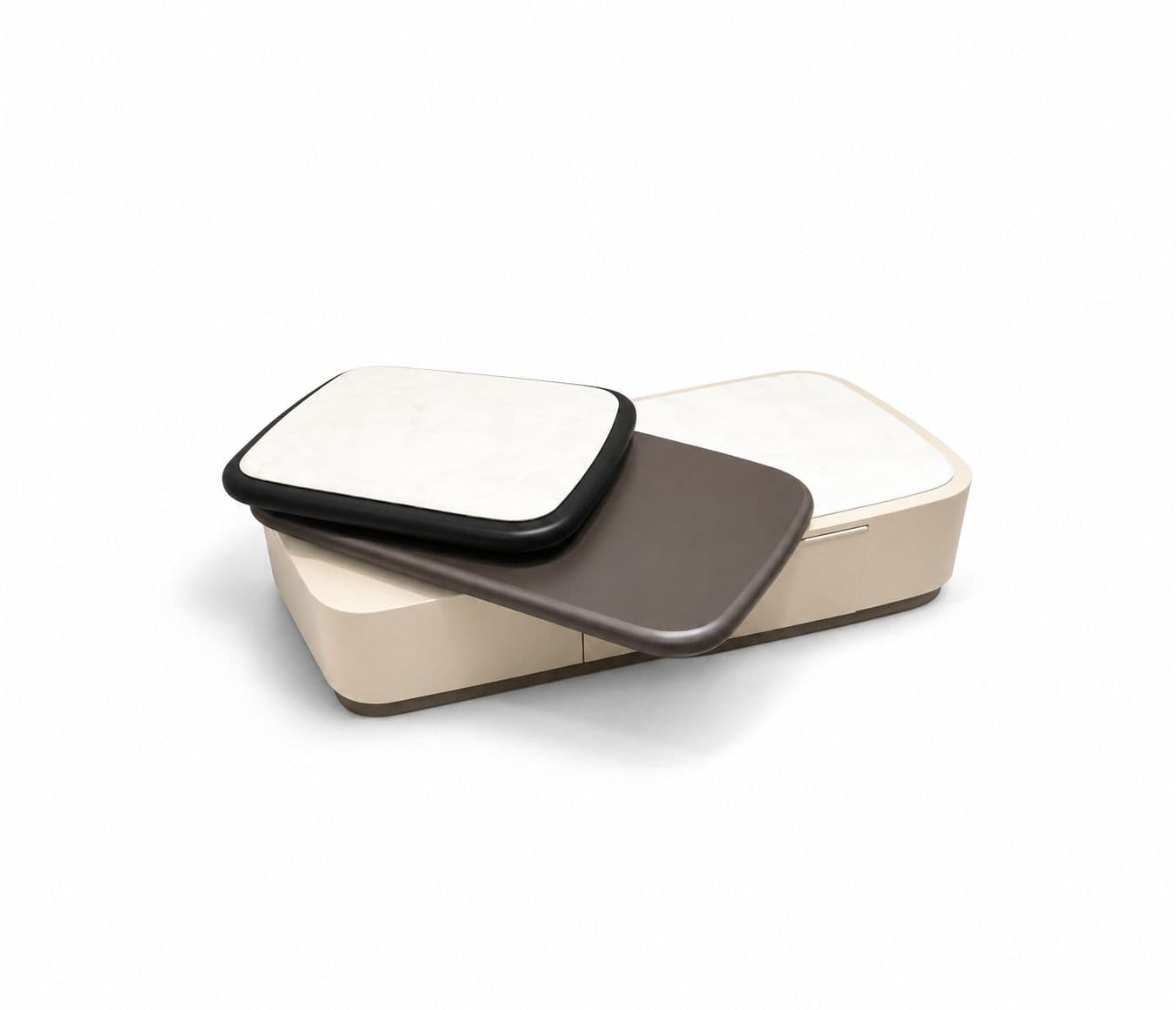 Image 4 for F006B Center Table With Marble Top And Wooden Base With Duco Finish (HYD)