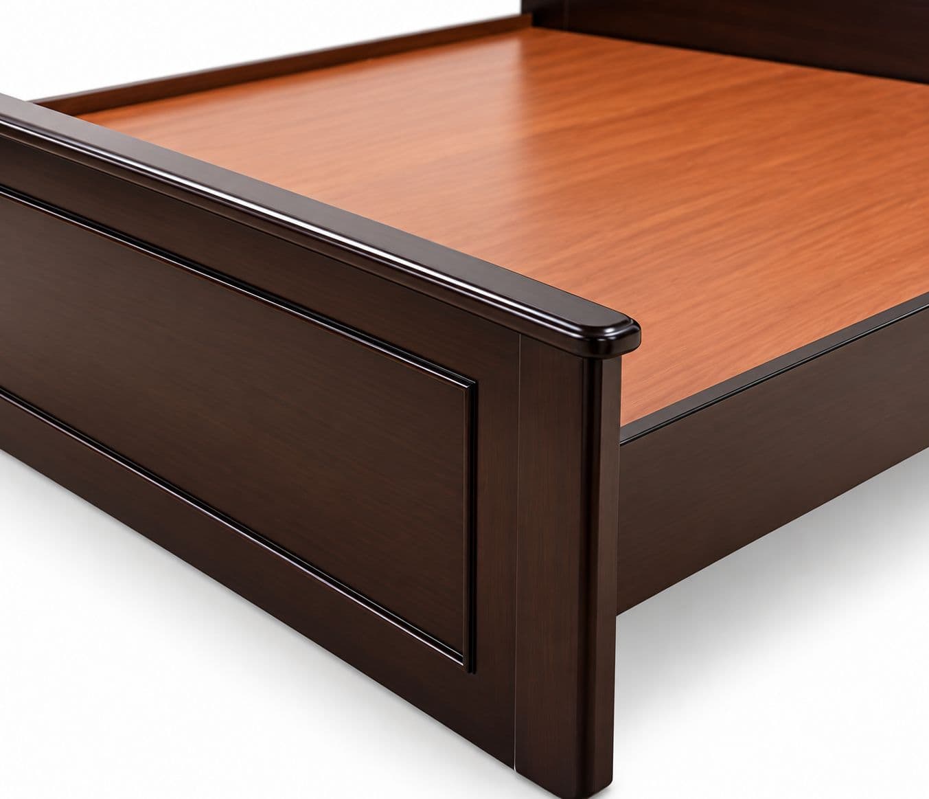 Image 4 for Mala Cot Queen Size 78"x 60" Without Storage Assam Teak Wood With Black Board (BSK)