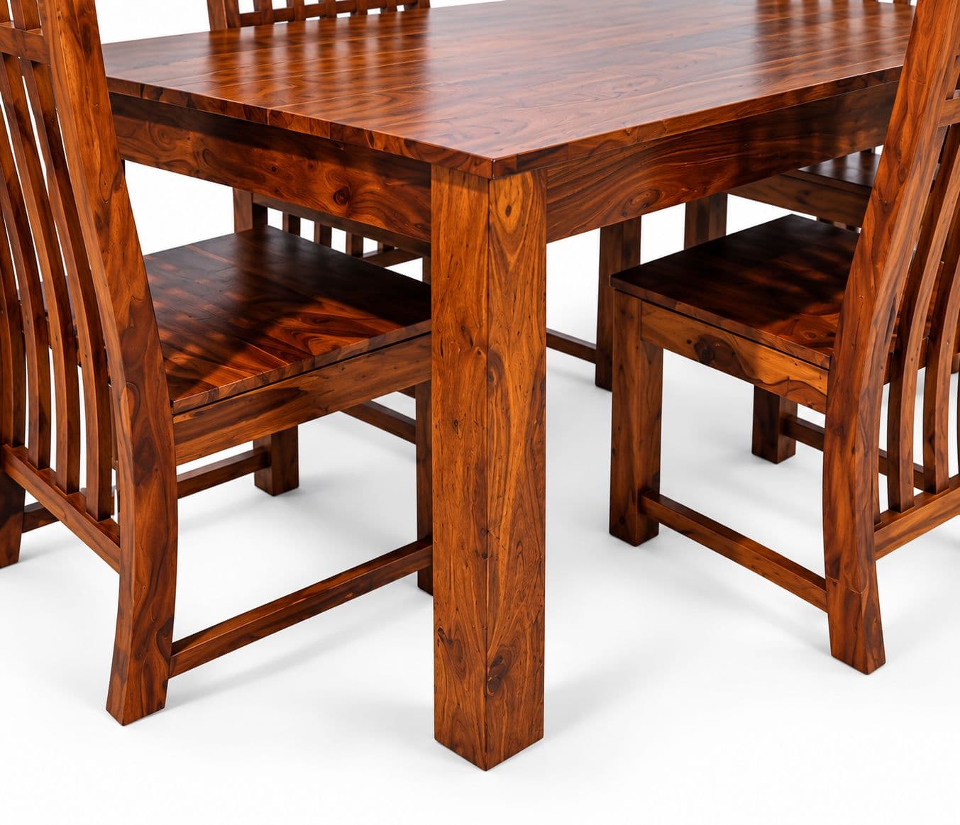 Image 8 for BGW 142 Dining Table 1+4 BGW 62 With Wood (WH)
