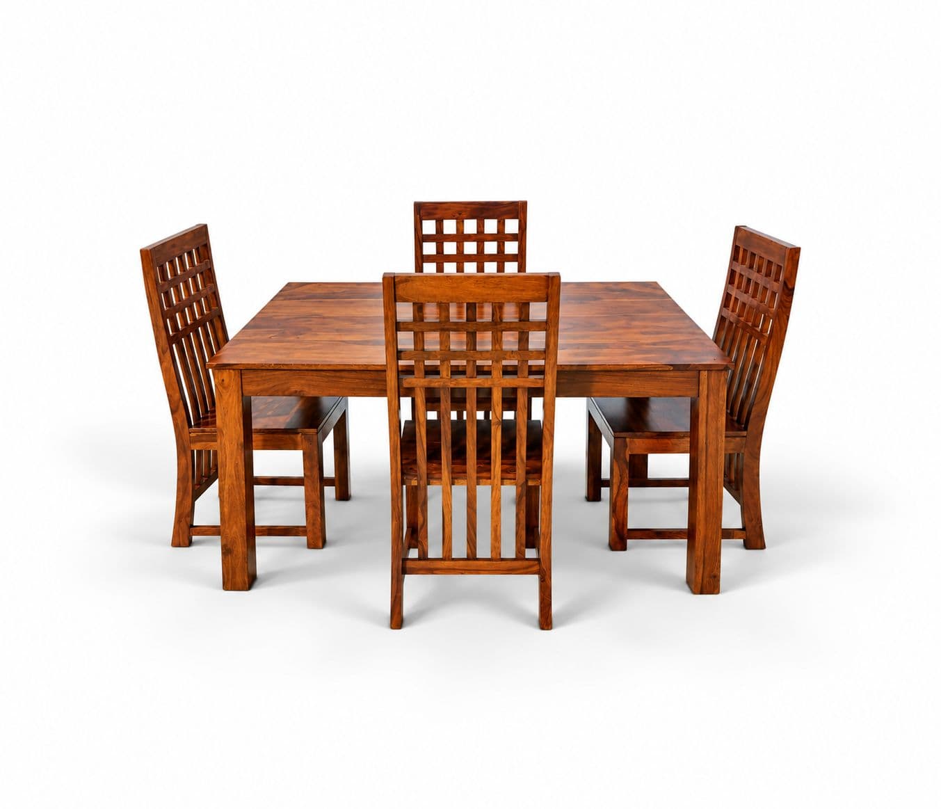 Image 2 for BGW 142 Dining Table 1+4 BGW 62 With Wood (WH)