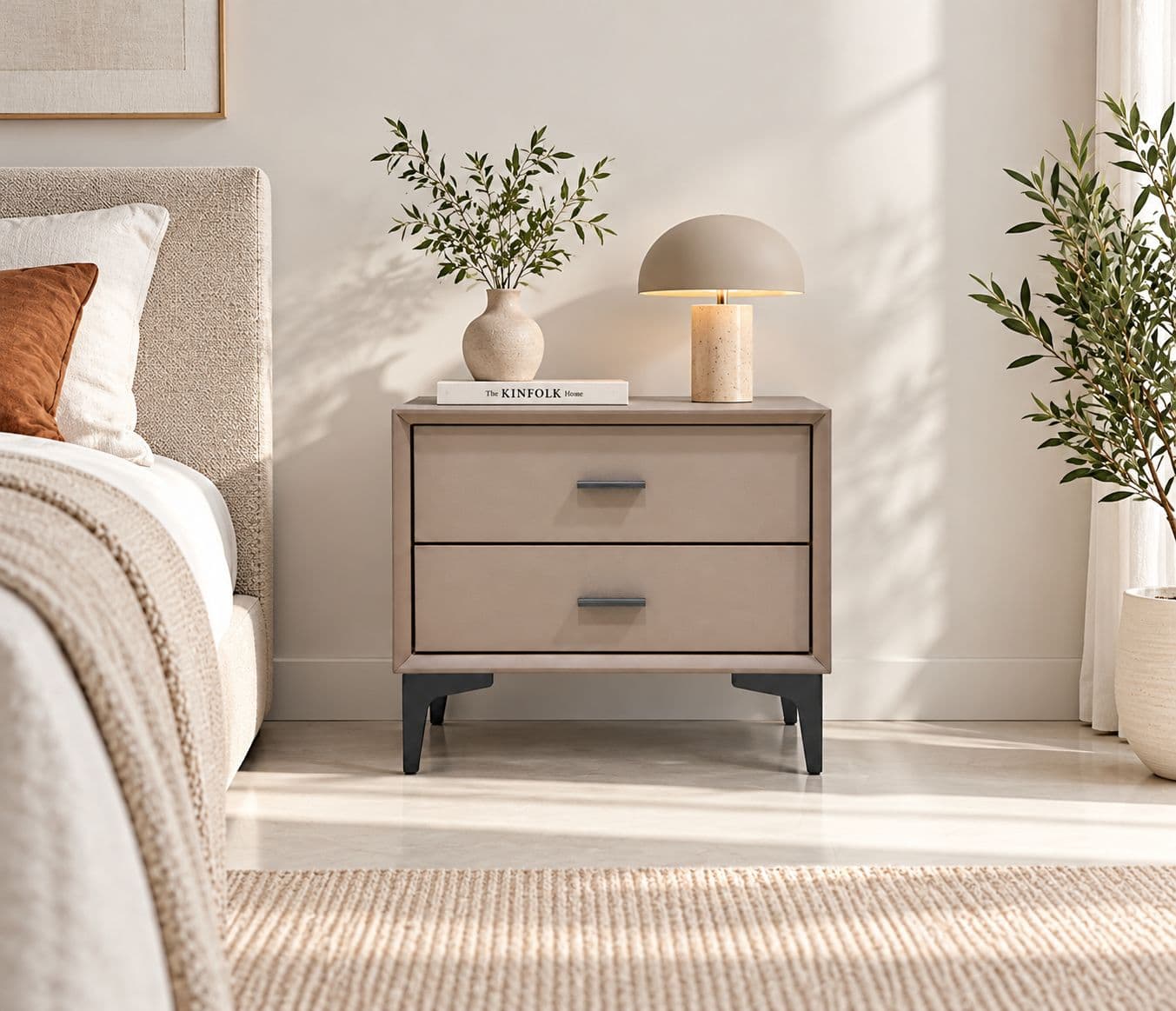 MRX002_2508-Bed Side Table Night Stand (D-WH)