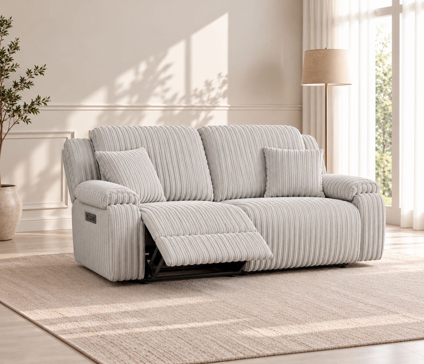 Manwah 70718HM 3 Seater Power Recliner Fabric