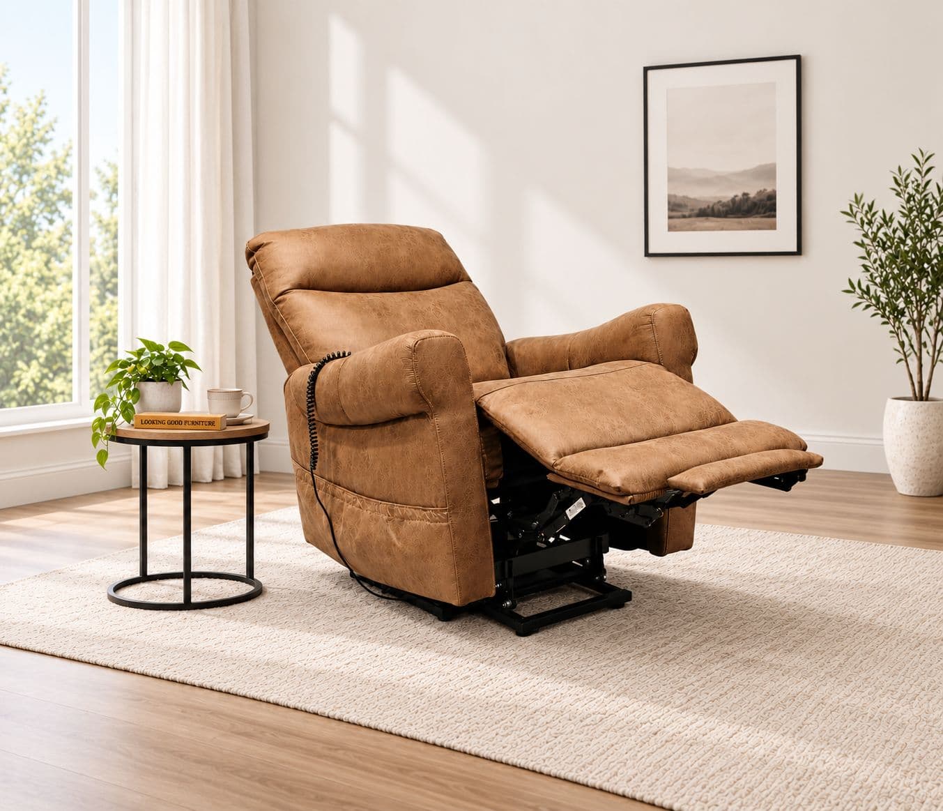 Image 1 for 70876 Manwah Single Seater Recliner & Lift chair Fabric (CP OTD)