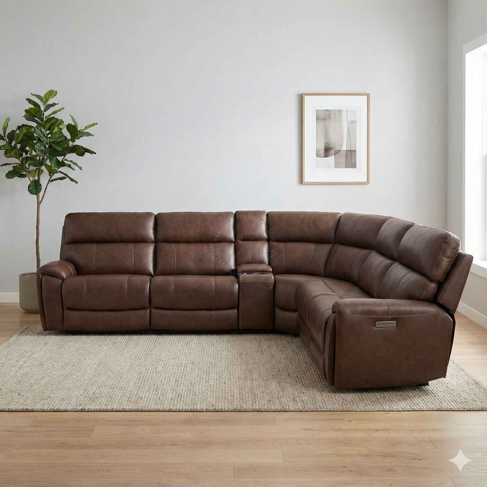 Image 1 for Manwah L- Shaped Recliner With Leather 1ZGR+1ZGR+CH+Corner+1S+1ZGR Seater (WF)