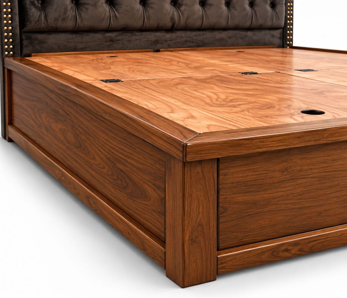 Image 5 for Imperium Sienna King Size 78x72 With Box Storage Teak wood (WF)