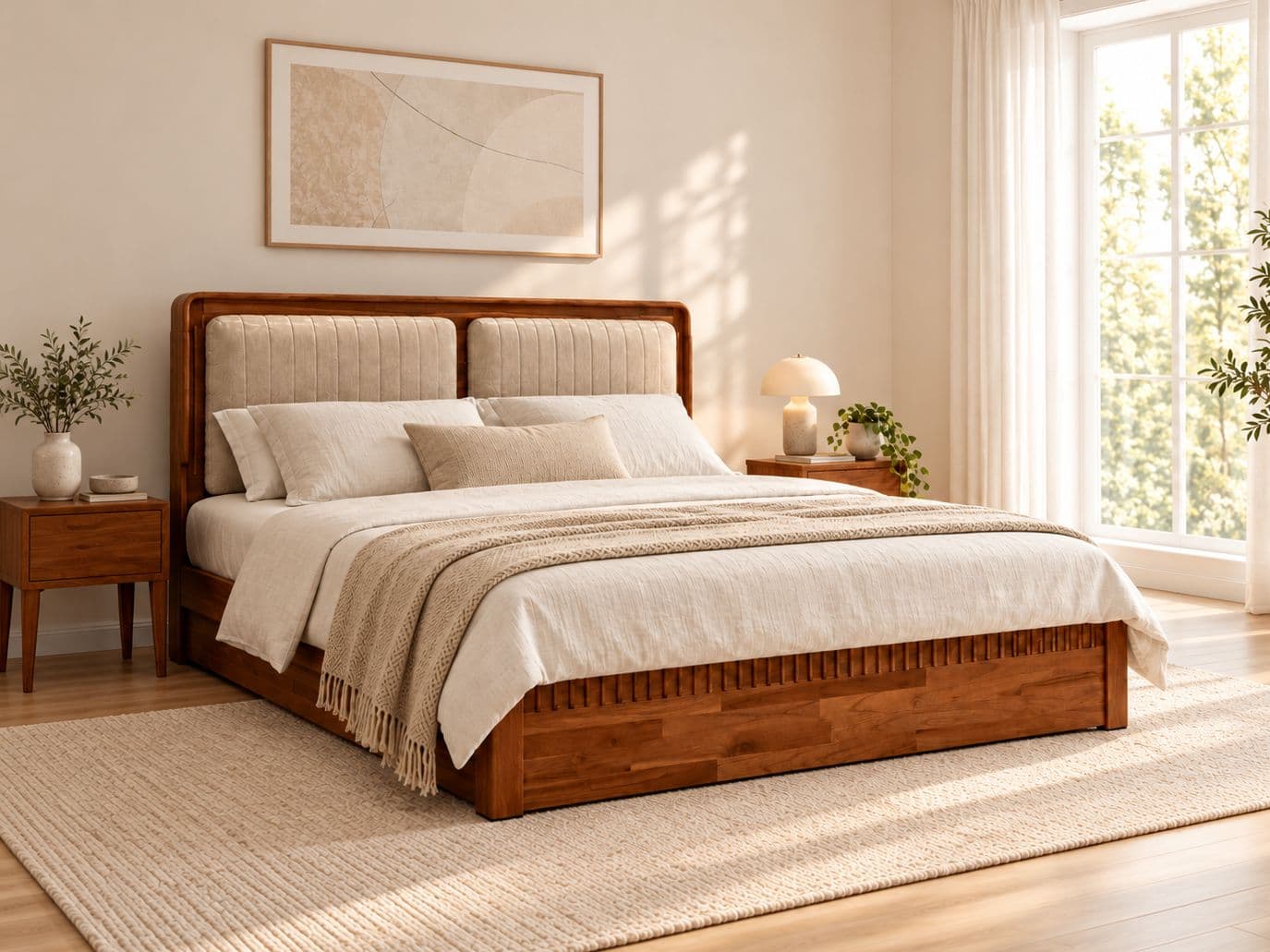 Image 1 for Imperium Eterno King Size Bed With Inner Storage Teak Wood Frames Bed (WF)