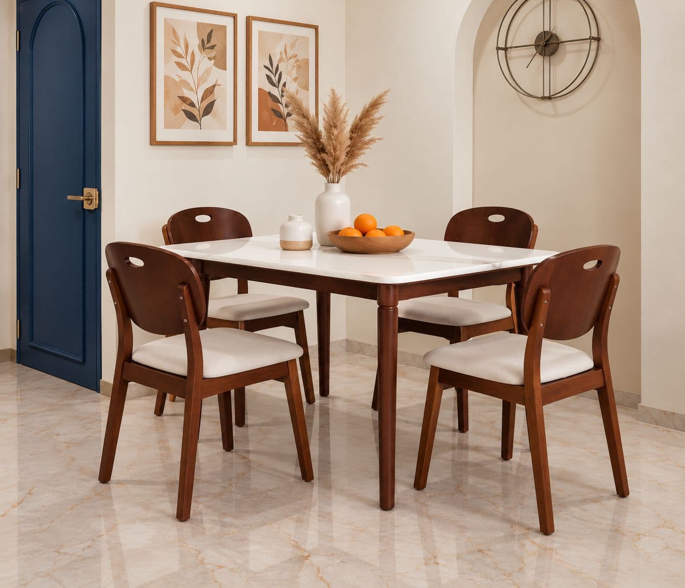 Imported 4 Seater Dining Set -MDF 338 (BTM)(HYD)
