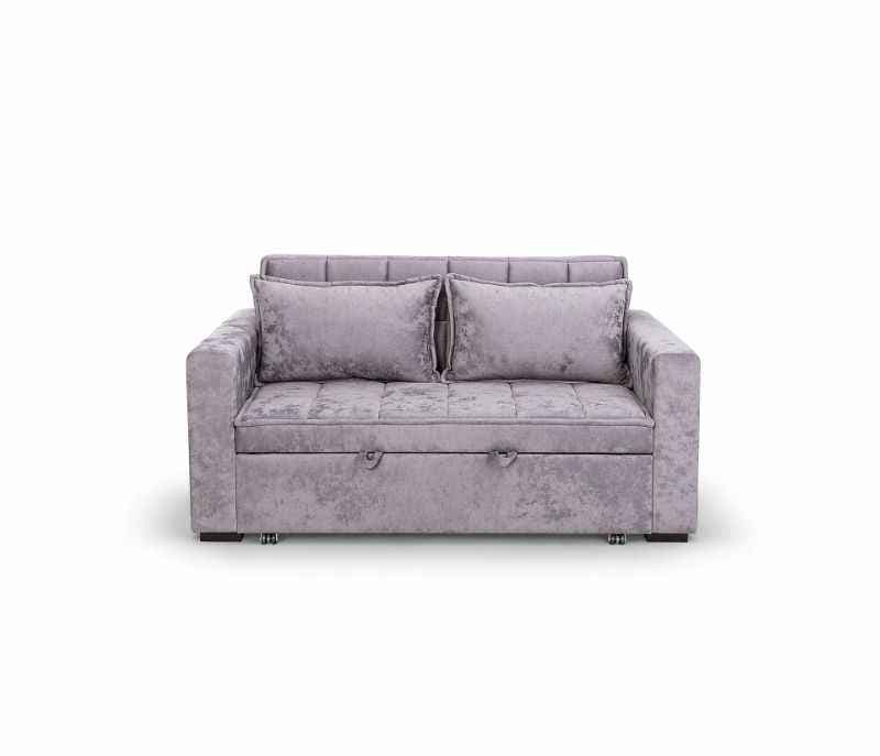 Image 5 for Anke Sofa Cum Bed 3 Seater Suede Fabric (Grey) (HYD)(BWD)