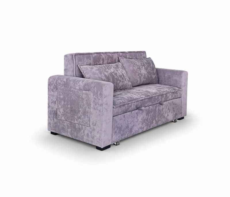 Image 4 for Anke Sofa Cum Bed 3 Seater Suede Fabric (Grey) (HYD)(BWD)