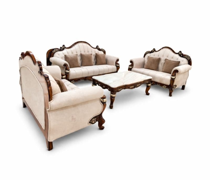 Image 4 for Cairo Carving Sofa Set 3+2+2+CT (RCH SF) (RIC) (OWD)