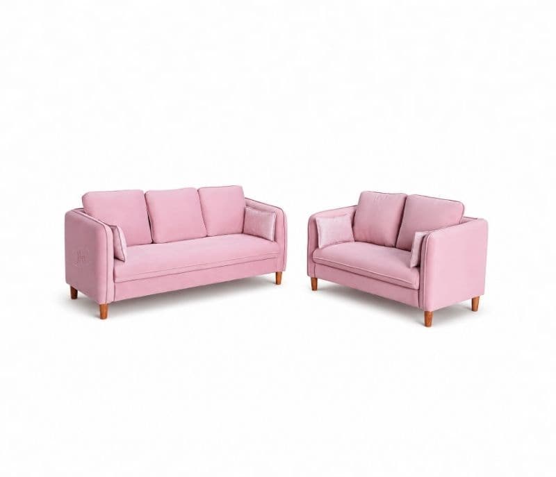 Image 8 for Easy Living Sofa 3+2 Seater Velvet Fabric (WH)