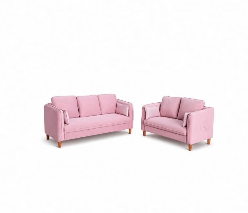 Image 6 for Easy Living Sofa 3+2 Seater Velvet Fabric (WH)