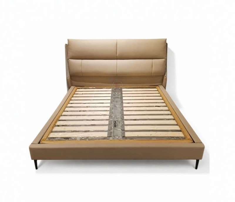 Image 8 for 2382 King Size Bed Without Storage Leather Upholstered Bed And Pine Wood Frame