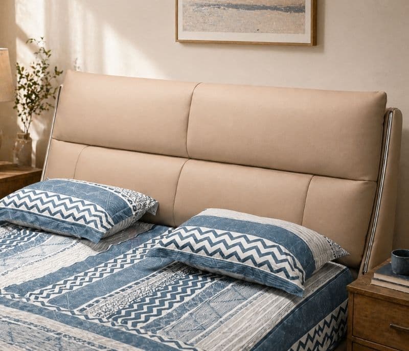 Image 3 for 2382 King Size Bed Without Storage Leather Upholstered Bed And Pine Wood Frame