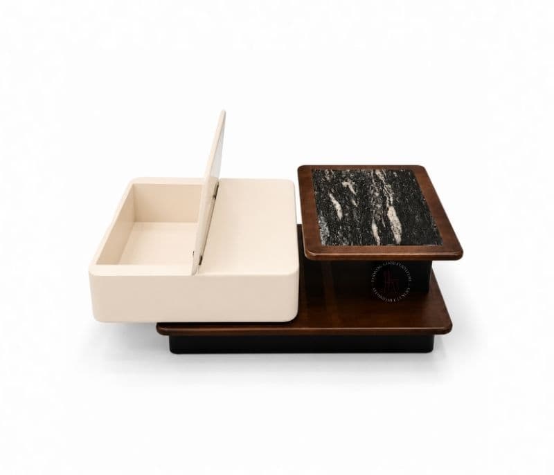 Image 12 for Centre Table F59 Wood & Marble Top (CP)