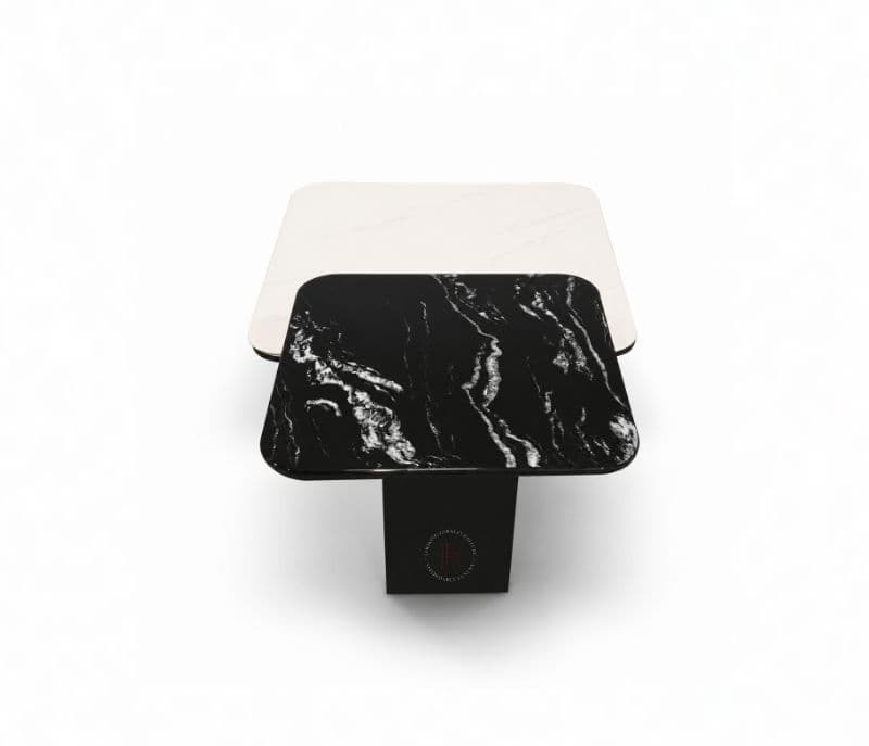 Image 6 for Center Table- 801 Set of 2 nos Marble Top Wooden Base (CP)(BTM)(SKN)