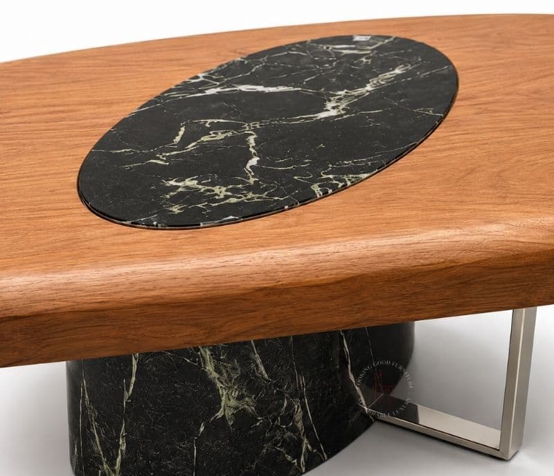 Image 5 for A632 Centre Table Wood , Marble , Steel base