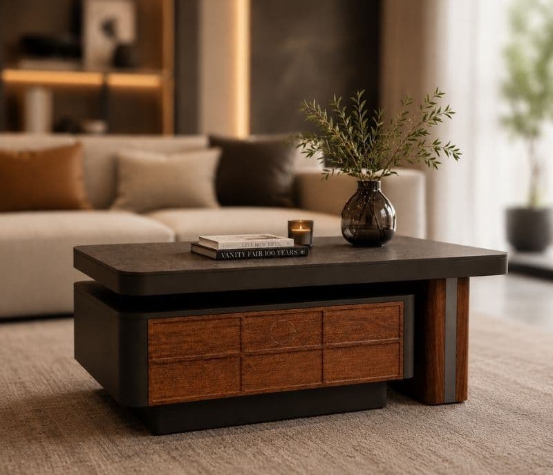 Image 3 for 8369 Centre Table Wood & Marble (CP)