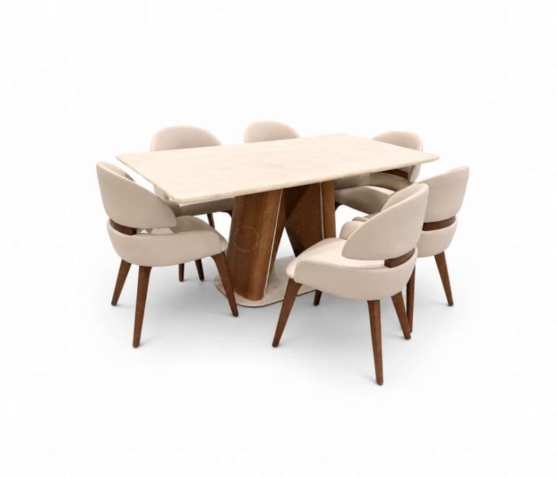 Image 9 for 1090/2581 Imported Dining Table 1+6 Seater Marble Top