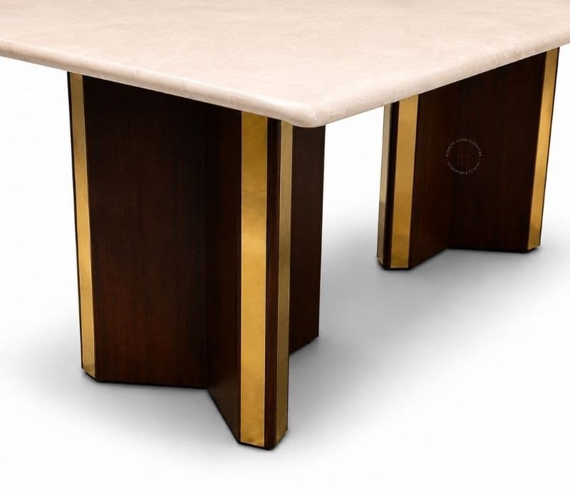 Image 12 for DT44/DC1053/Antiq (7×3.5 Feet) RMR Dining Table 1+8 Seater Marble Top (BS-CP)