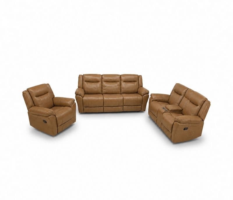 Image 4 for Manwah U70732M Manual Recliner 3+2+1 Seater Body Touch Pure Leather