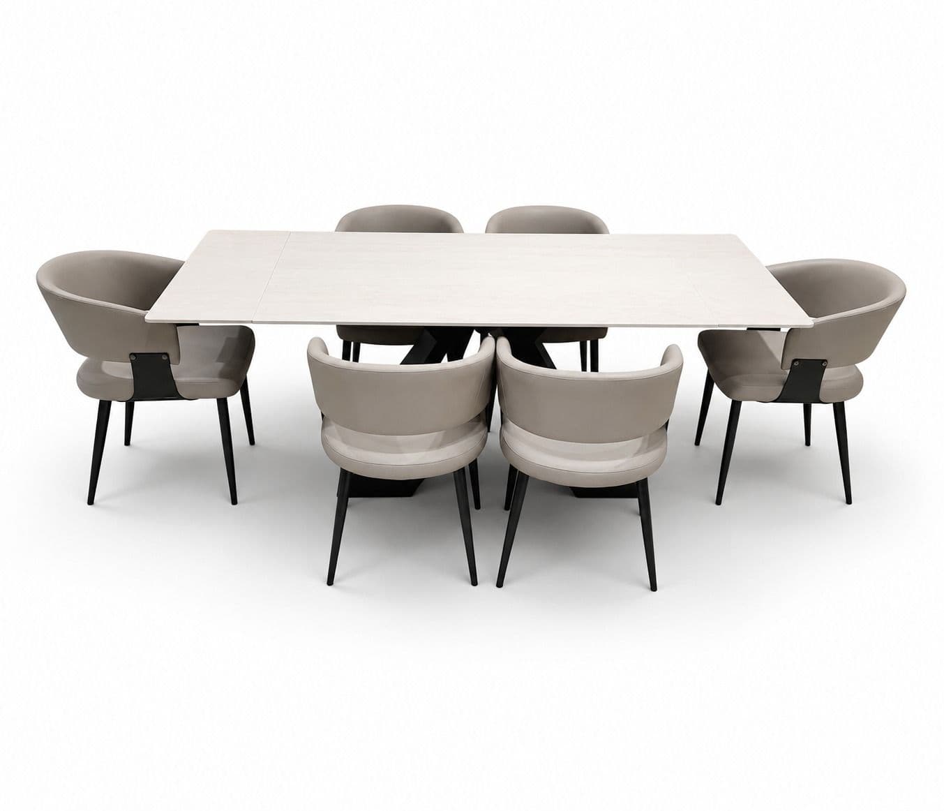 Image 3 for DT 1901 DC 1901 1+6 Seater Expandable Dining Set (BTM)