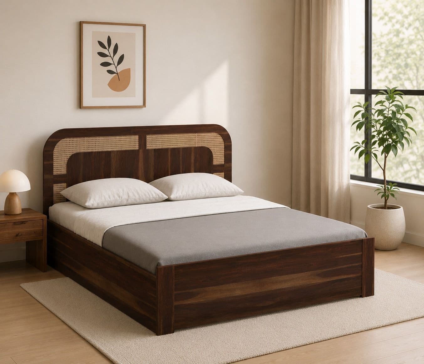 Image 1 for Casa Full Lifton Sheesham Wood Bed With Hydraulic Storage(WI)