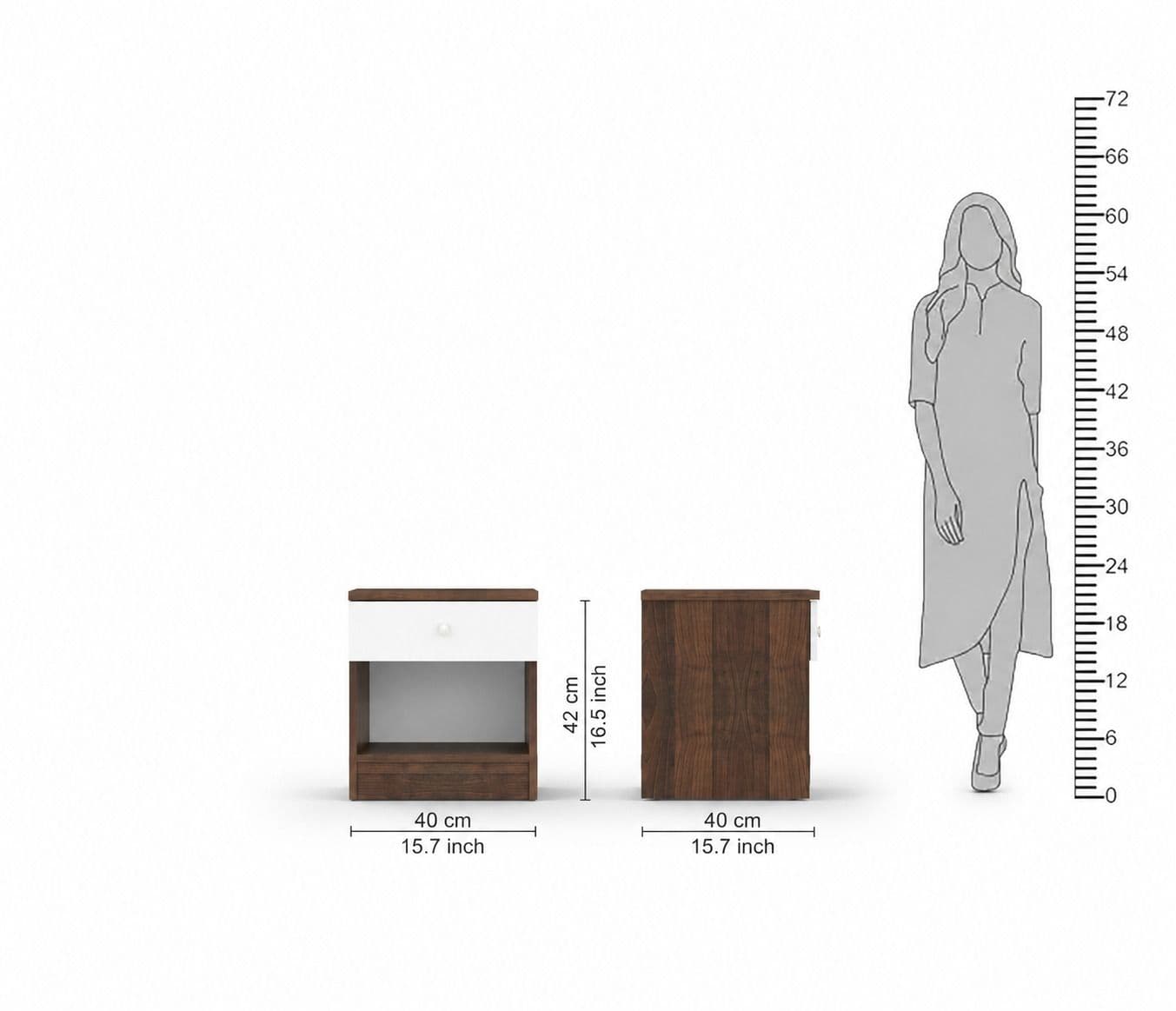 Image 2 for Glacia Bedside Table Engineered Wood (WI)