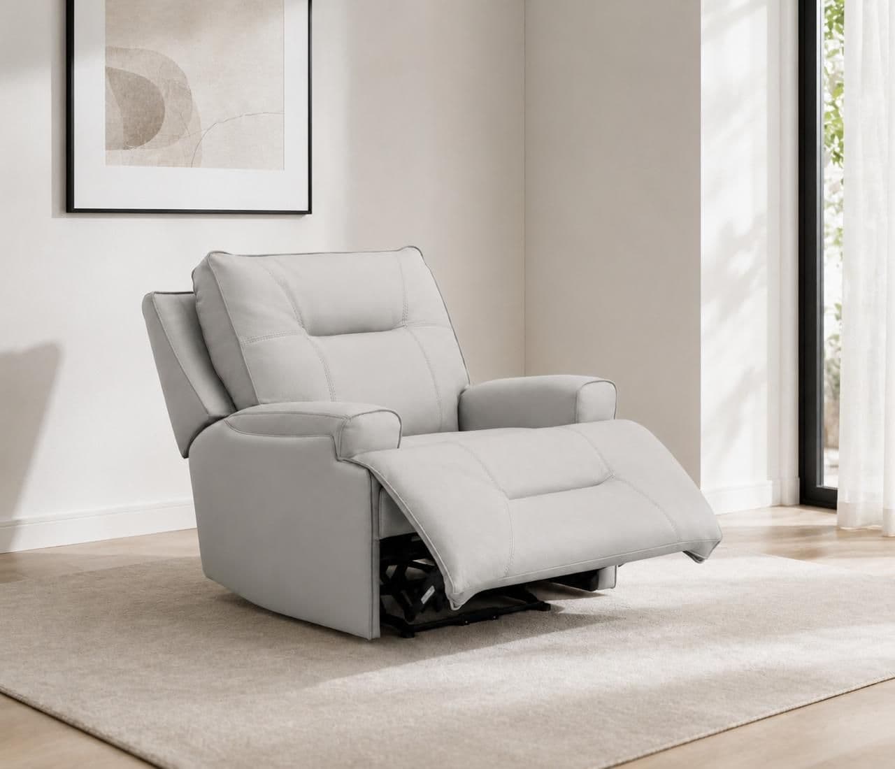 Manwah U71078X 3+2+1 Power Recliner Leather