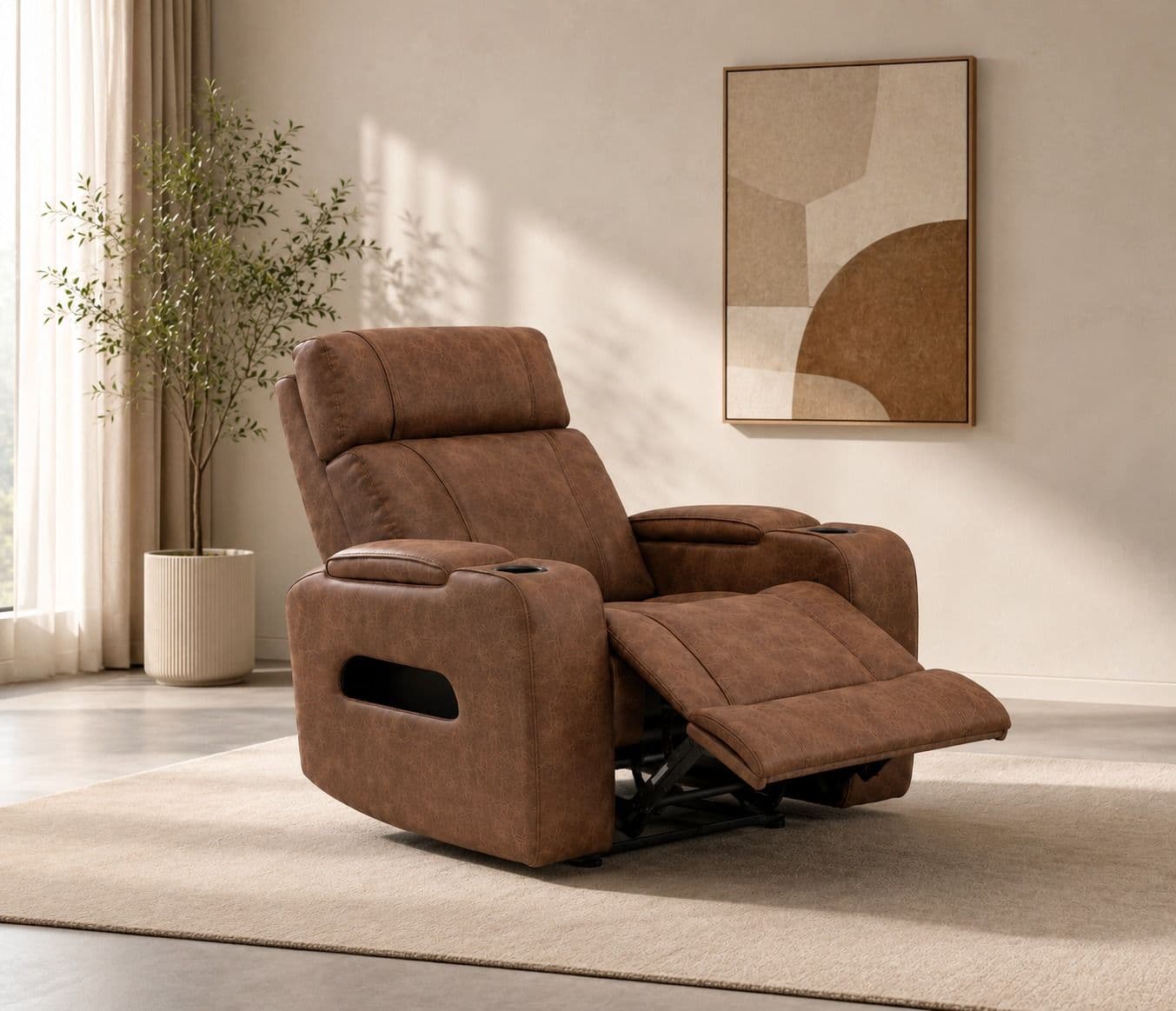 Manwah 71137BTZ 3+2+1 Power Recliner Fabric