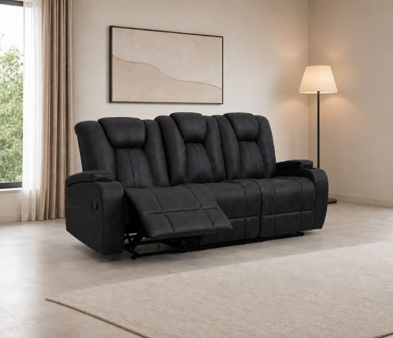 Manwah X9990BM 3+2+1 Power Recliner Fabric