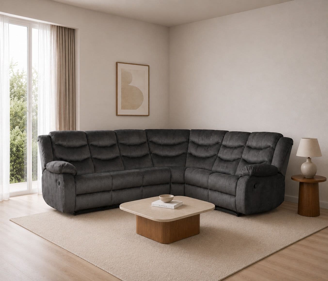 3 Step Recliner L-Shape Sofa (ZAM) (OWD)
