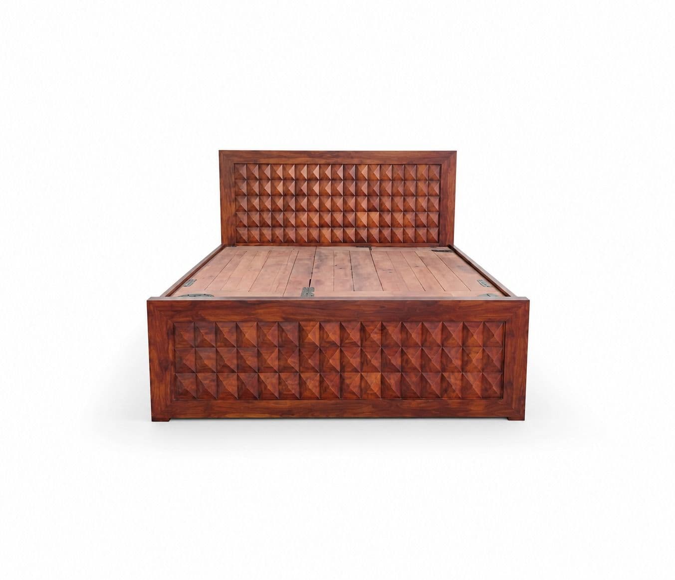 Image 3 for Diamond Queen Cot With Box Storage Sheesham Wood (BGPKU) (OWD)