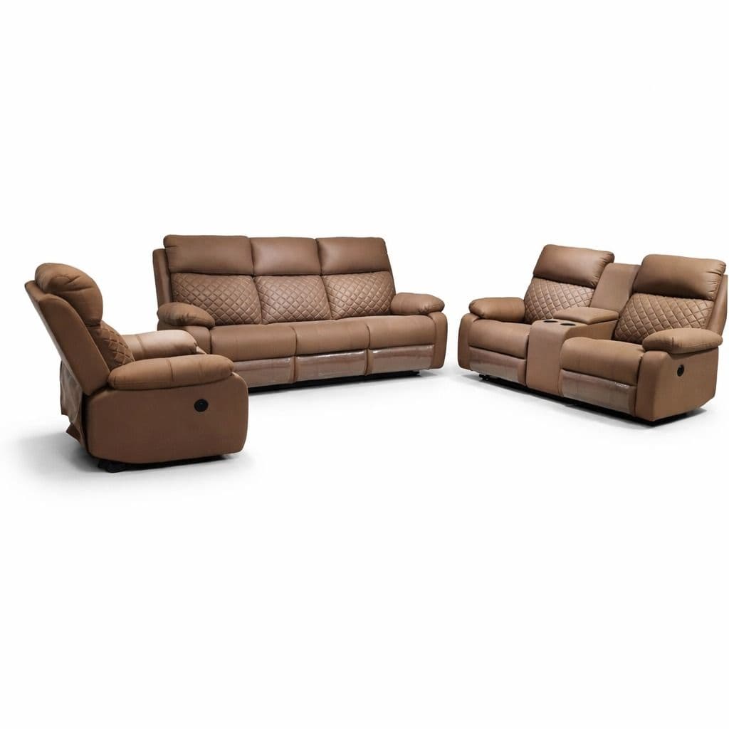 Image 3 for R20 Power Recliner 3 + 2 With Consol + 1 Power Reclner Micro Swed Fabric (BSK OTD)