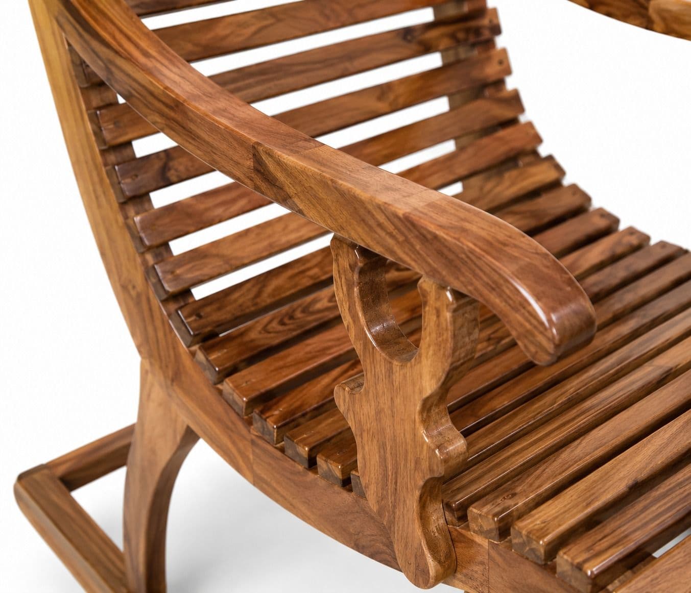 Image 6 for Horizontal Strip Eazy Chair Sheesham Wood (BGPKU) (OWD)