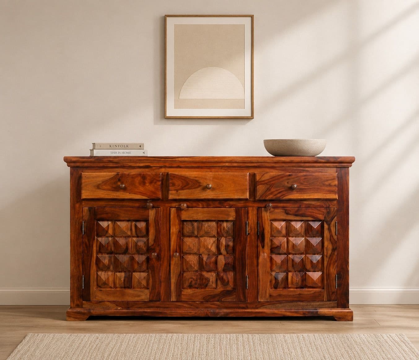 Image 1 for Diamond SideBoard Sheesham Wood (BGPKU) (OWD)